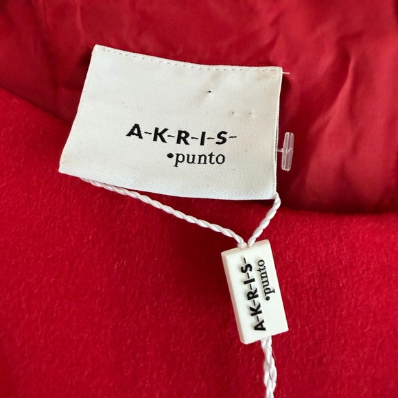 Akris Punto Red Wool Women's Sleeveless Dress Size US 4 Zipper Accent Career - Picture 5 of 16